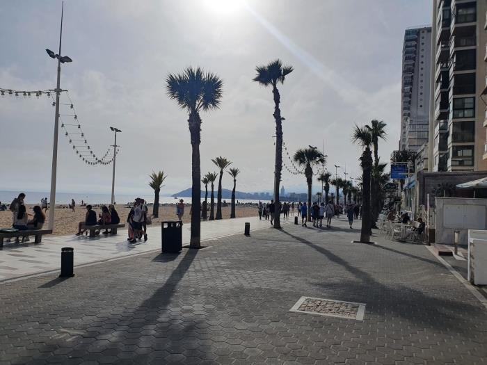 Promenade with sea and mountain views